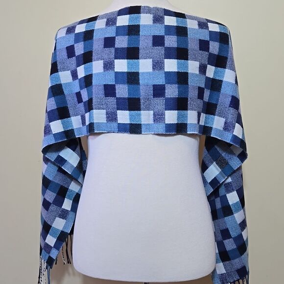 Plaid 100% Cashmere Scarf Unisex Fringed Made in Scotland Checkered Gingham - Picture 8 of 9